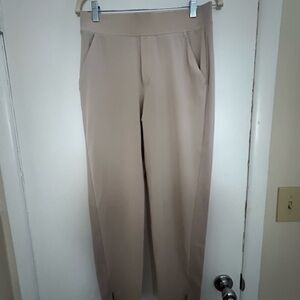 Athleta Light Tan Ribbed Waist Active Leggings
